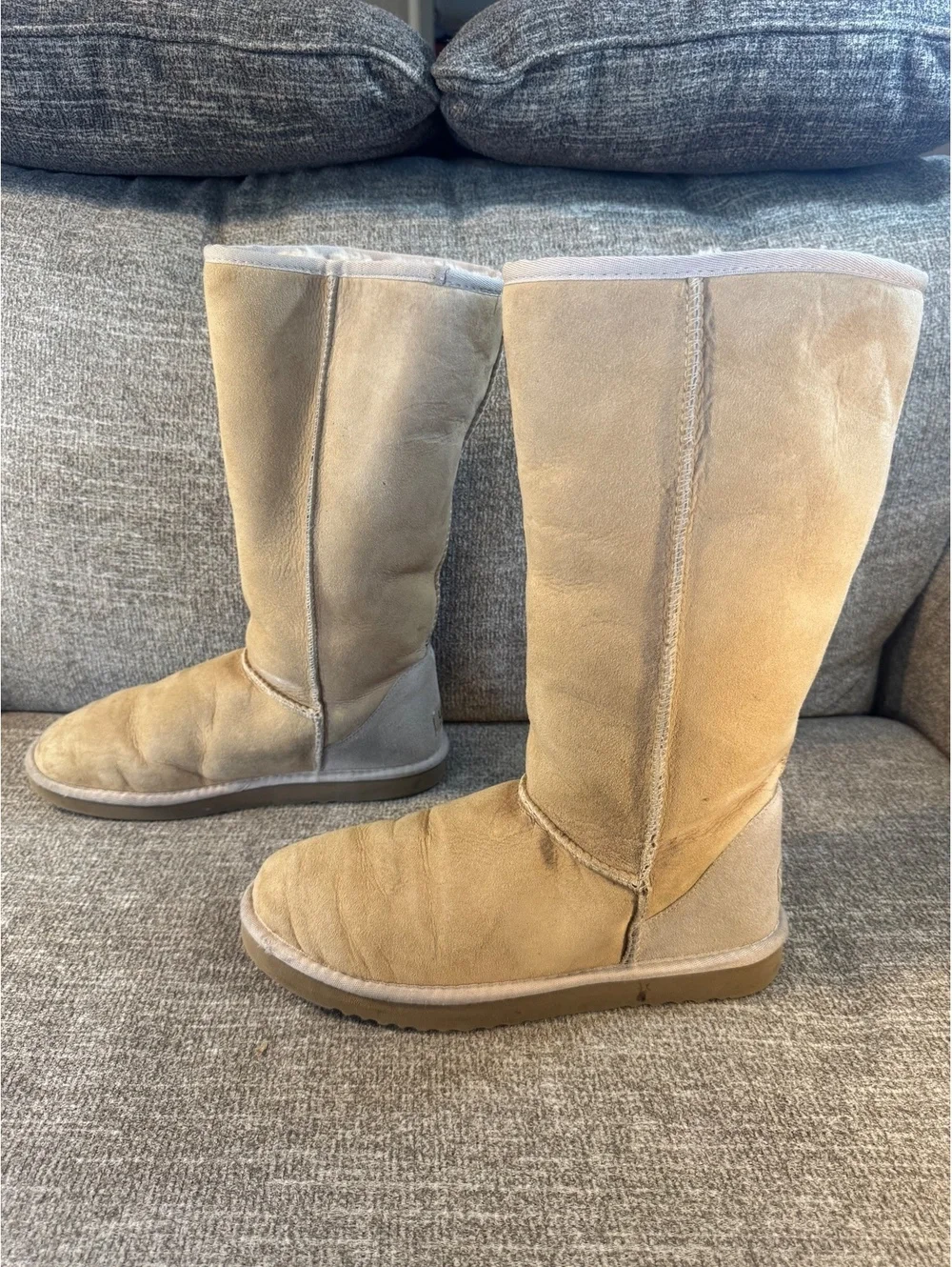 UGG Australia Classic Tall Suede Boots Sand Beige 5815 Vintage Women's Size 10